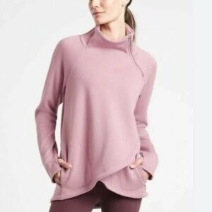 Athleta Cozy Karma Asym Pullover Fleece Sweatshirt Jacket
